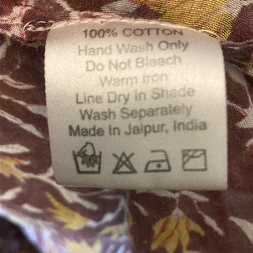 Flawed Daughters of India Women Kyra Midi Dress Sumac XXL Balloon Bohemian - Picture 7 of 11